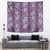 Hawaii Vintage Violet Hibiscus Tapa Pattern Tapestry