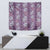 Hawaii Vintage Violet Hibiscus Tapa Pattern Tapestry