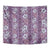 Hawaii Vintage Violet Hibiscus Tapa Pattern Tapestry