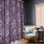 Hawaii Vintage Violet Hibiscus Tapa Pattern Window Curtain