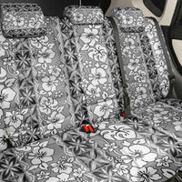 Hawaii Vintage Gray Hibiscus Tapa Pattern Back Car Seat Cover LT05 - Polynesian Pride