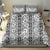 Hawaii Vintage Gray Hibiscus Tapa Pattern Bedding Set