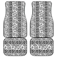 Hawaii Vintage Gray Hibiscus Tapa Pattern Car Mats LT05 - Polynesian Pride