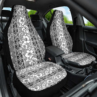 Hawaii Vintage Gray Hibiscus Tapa Pattern Car Seat Cover LT05 One Size Gray - Polynesian Pride