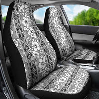 Hawaii Vintage Gray Hibiscus Tapa Pattern Car Seat Cover LT05 - Polynesian Pride