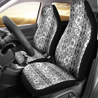 Hawaii Vintage Gray Hibiscus Tapa Pattern Car Seat Cover LT05 - Polynesian Pride