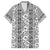 Hawaii Vintage Gray Hibiscus Tapa Pattern Family Matching Long Sleeve Bodycon Dress and Hawaiian Shirt