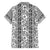 Hawaii Vintage Gray Hibiscus Tapa Pattern Family Matching Long Sleeve Bodycon Dress and Hawaiian Shirt