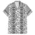 Hawaii Vintage Gray Hibiscus Tapa Pattern Family Matching Short Sleeve Bodycon Dress and Hawaiian Shirt