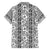 Hawaii Vintage Gray Hibiscus Tapa Pattern Family Matching Short Sleeve Bodycon Dress and Hawaiian Shirt