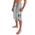 Hawaii Vintage Gray Hibiscus Tapa Pattern Lavalava