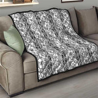 Hawaii Vintage Gray Hibiscus Tapa Pattern Quilt LT05 - Polynesian Pride