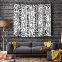 Hawaii Vintage Gray Hibiscus Tapa Pattern Tapestry LT05 - Polynesian Pride