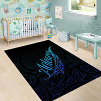 Aotearoa New Zealand Area Rug Koru Fern Blue Gradient LT05 - Polynesian Pride