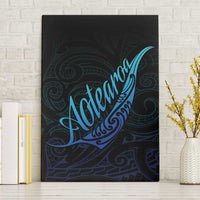 Aotearoa New Zealand Canvas Wall Art Koru Fern Blue Gradient LT05 Without Frame Blue - Polynesian Pride