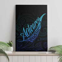 Aotearoa New Zealand Canvas Wall Art Koru Fern Blue Gradient LT05 - Polynesian Pride