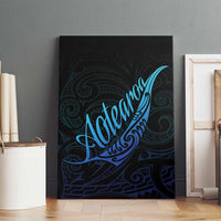 Aotearoa New Zealand Canvas Wall Art Koru Fern Blue Gradient LT05 - Polynesian Pride