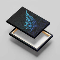 Aotearoa New Zealand Canvas Wall Art Koru Fern Blue Gradient LT05 - Polynesian Pride