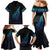 Aotearoa New Zealand Family Matching Mermaid Dress and Hawaiian Shirt Koru Fern Blue Gradient