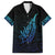 Aotearoa New Zealand Family Matching Puletasi and Hawaiian Shirt Koru Fern Blue Gradient