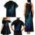 Aotearoa New Zealand Family Matching Tank Maxi Dress and Hawaiian Shirt Koru Fern Blue Gradient