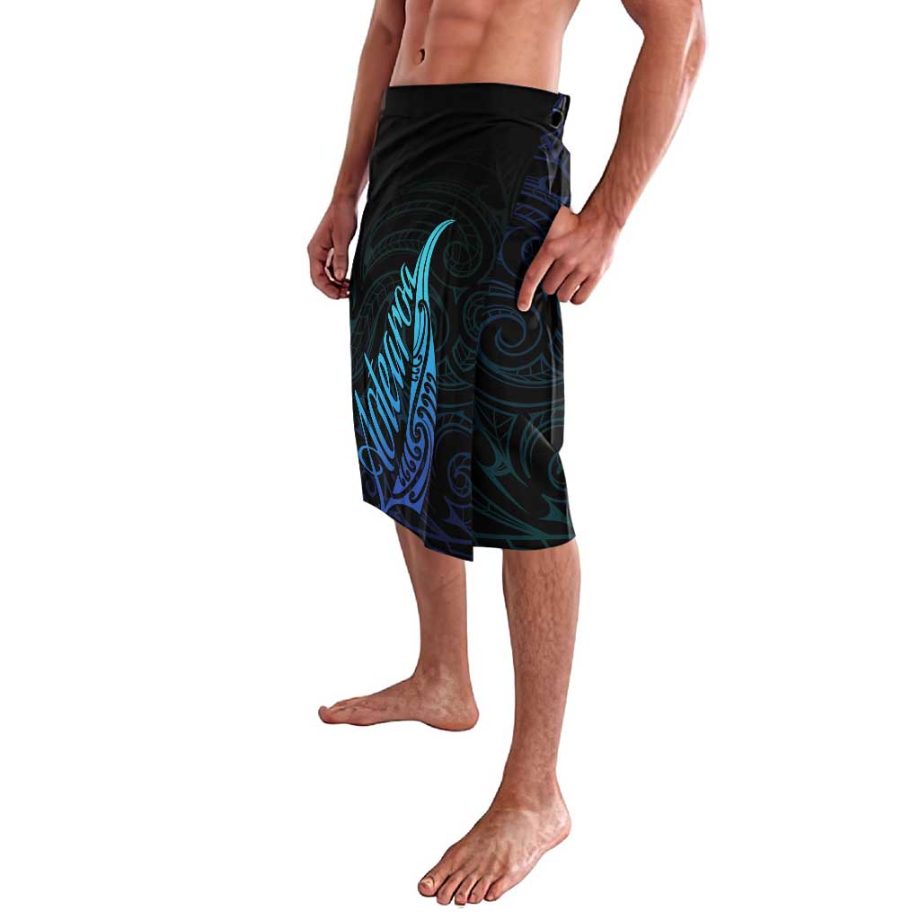 Aotearoa New Zealand Lavalava Koru Fern Blue Gradient LT05 - Polynesian Pride