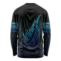 Aotearoa New Zealand Long Sleeve Shirt Koru Fern Blue Gradient LT05 - Polynesian Pride