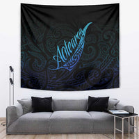 Aotearoa New Zealand Tapestry Koru Fern Blue Gradient LT05 Blue - Polynesian Pride