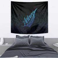 Aotearoa New Zealand Tapestry Koru Fern Blue Gradient LT05 - Polynesian Pride