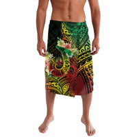 Hawaii Discoverers Day Lavalava Polynesian Fish Hook With Hibiscus Reggae
