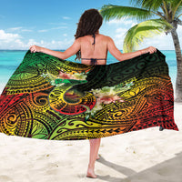 Hawaii Discoverers Day Sarong Polynesian Fish Hook With Hibiscus Reggae