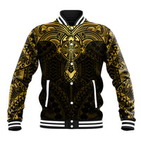 Personalized Polynesia Baseball Jacket With Christian Cross LT05 Unisex Gold - Polynesian Pride