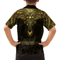 Personalized Polynesia Kid Hawaiian Shirt With Christian Cross LT05 - Polynesian Pride