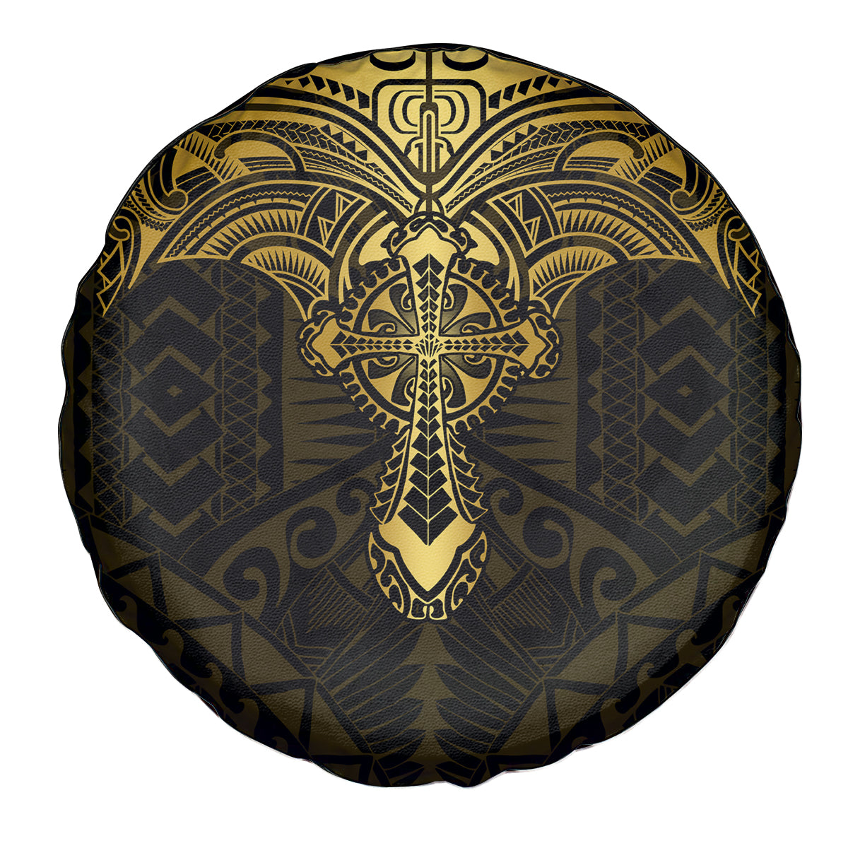 Polynesia Spare Tire Cover With Christian Cross LT05 - Polynesian Pride