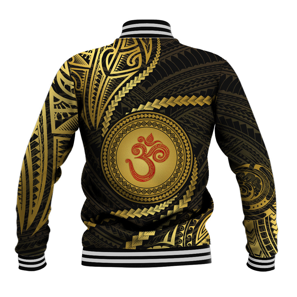 Polynesia Baseball Jacket With Hindu Om Symbol LT05 - Polynesian Pride