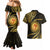 Polynesia Couples Matching Mermaid Dress and Hawaiian Shirt With Hindu Om Symbol LT05 - Polynesian Pride