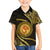 Polynesia Family Matching Long Sleeve Bodycon Dress and Hawaiian Shirt With Hindu Om Symbol LT05 Son's Shirt Gold - Polynesian Pride