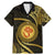 Polynesia Family Matching Mermaid Dress and Hawaiian Shirt With Hindu Om Symbol LT05 Dad's Shirt - Short Sleeve Gold - Polynesian Pride