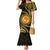 Polynesia Family Matching Mermaid Dress and Hawaiian Shirt With Hindu Om Symbol LT05 Mom's Dress Gold - Polynesian Pride