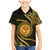 Polynesia Family Matching Mermaid Dress and Hawaiian Shirt With Hindu Om Symbol LT05 Son's Shirt Gold - Polynesian Pride