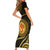 Polynesia Family Matching Short Sleeve Bodycon Dress and Hawaiian Shirt With Hindu Om Symbol LT05 - Polynesian Pride