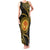 Polynesia Family Matching Tank Maxi Dress and Hawaiian Shirt With Hindu Om Symbol LT05 Mom's Dress Gold - Polynesian Pride