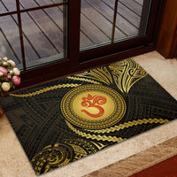 Polynesia Rubber Doormat With Hindu Om Symbol LT05 - Polynesian Pride