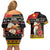 Papua New Guinea Christmas Couples Matching Off Shoulder Short Dress and Hawaiian Shirt Bird Of Paradise Hamamas Krismas