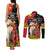 Papua New Guinea Christmas Couples Matching Tank Maxi Dress and Long Sleeve Button Shirt Bird Of Paradise Hamamas Krismas