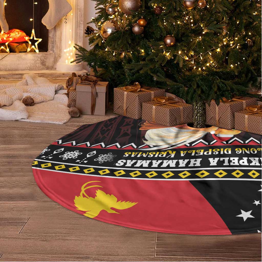 Papua New Guinea Christmas Tree Skirt Bird Of Paradise Hamamas Krismas LT05 - Polynesian Pride