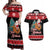 New Zealand Christmas Couples Matching Off Shoulder Maxi Dress and Hawaiian Shirt Funny Santa Riding Kiwi Meri Kirihimete