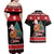 New Zealand Christmas Couples Matching Off Shoulder Maxi Dress and Hawaiian Shirt Funny Santa Riding Kiwi Meri Kirihimete