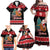 New Zealand Christmas Family Matching Off Shoulder Maxi Dress and Hawaiian Shirt Funny Santa Riding Kiwi Meri Kirihimete