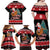 New Zealand Christmas Family Matching Off Shoulder Maxi Dress and Hawaiian Shirt Funny Santa Riding Kiwi Meri Kirihimete